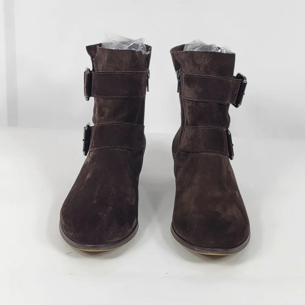 Paul Green Dark Brown Suede Ankle Booties #788 Size 5.5